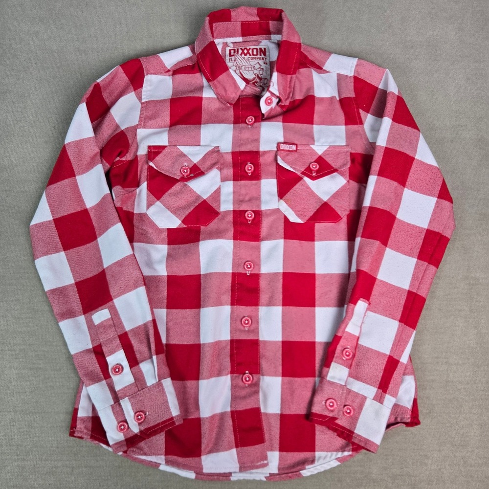 Dixxon Flannel Company The Otto Red White Buffalo Check Shirt Womens Small